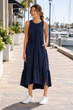 zella effortless square neck midi dress Effortless Square Neck Midi Dress (Women)
